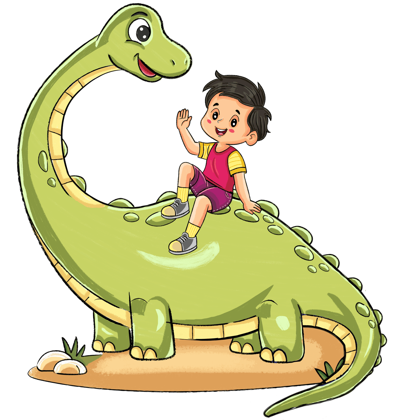 Dino with kid