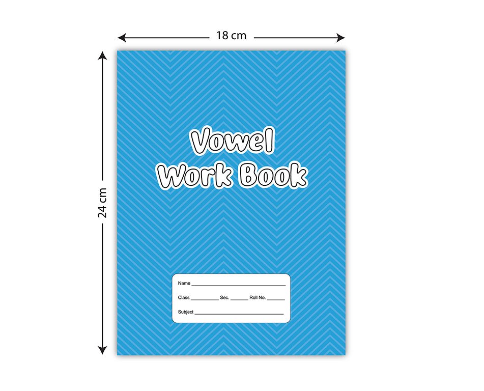 Hashtag Education English Vowel Workbook | 76 Pages | Nursery & Preschool Learning Book | Writing Practice | Kids Early Skills Workbook - Hashtag Education