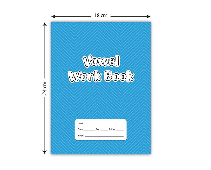 Hashtag Education English Vowel Workbook | 76 Pages | Nursery & Preschool Learning Book | Writing Practice | Kids Early Skills Workbook - Hashtag Education